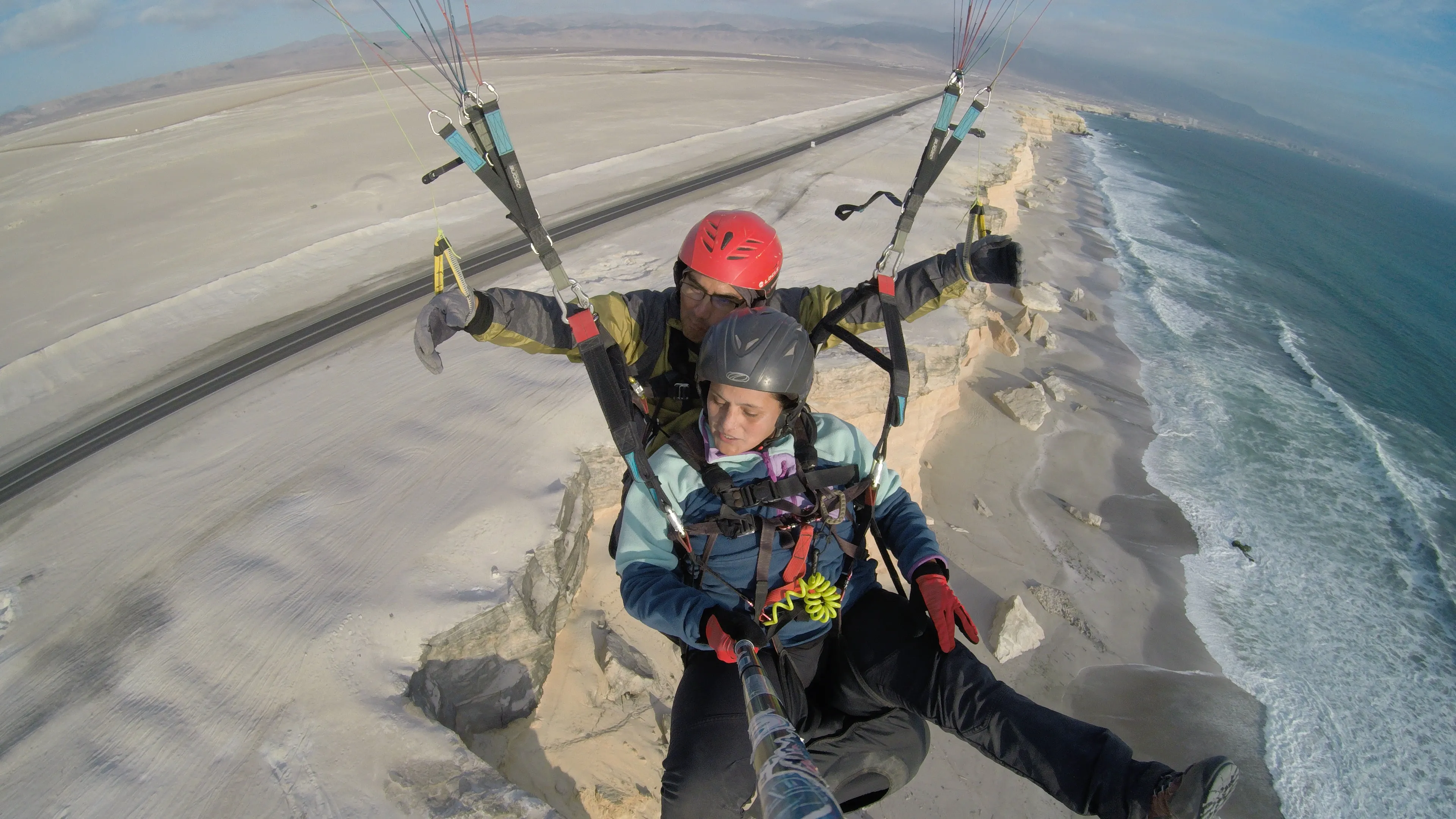 Vista aérea desde parapente en Antofagasta
